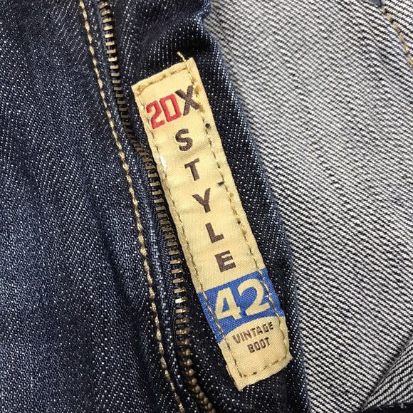 WRANGLER 20X no.42 Jeans Men 36x36 Vintage Boot Cut Western Cowboy Rodeo Dark - Picture 8 of 16